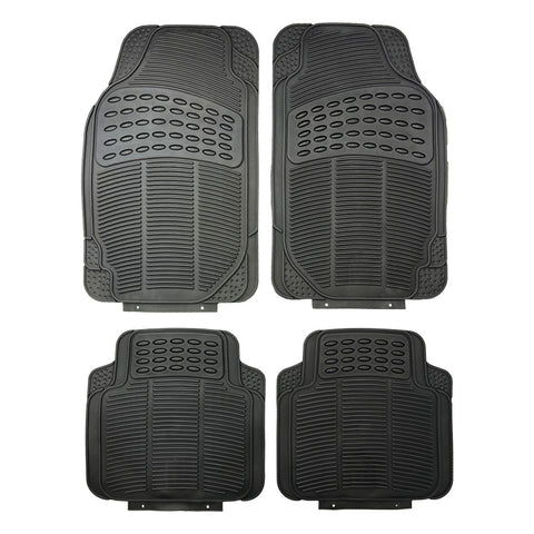 Universal Rubber Car Mats Set Heavy Duty Durable 4 PIECE