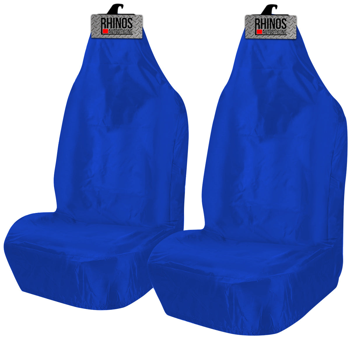 Heavy Duty Camo Blue Waterproof Seat Covers 2 x Fronts