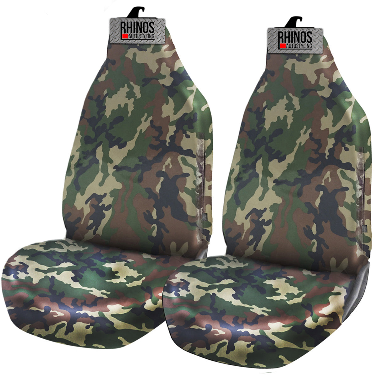 Heavy Duty Black Waterproof Seat Covers 2 x Fronts