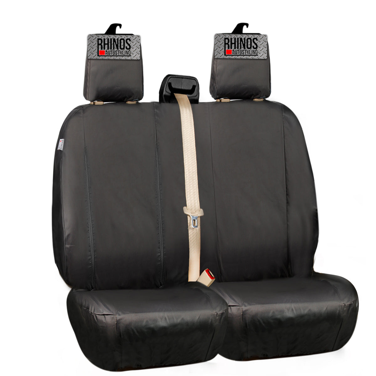 TAILORED FOR FORD TRANSIT CUSTOM 2013 - 2022 - HEAVYDUTY BLACK VAN SEAT COVERS