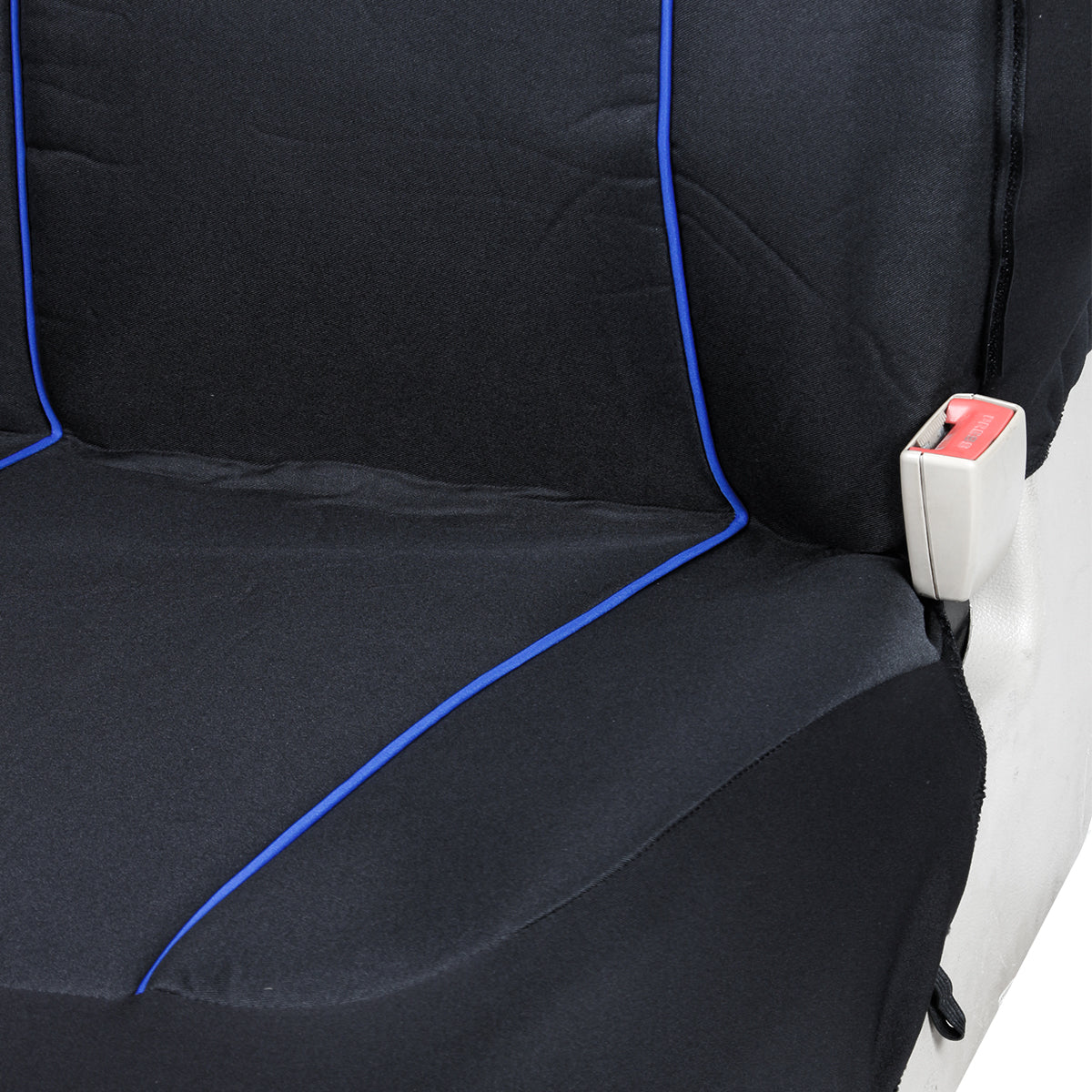 2+1 - Black And Blue Piping - Premium Luxury Van Seat Covers Single Drivers And Double Passengers Seat Covers