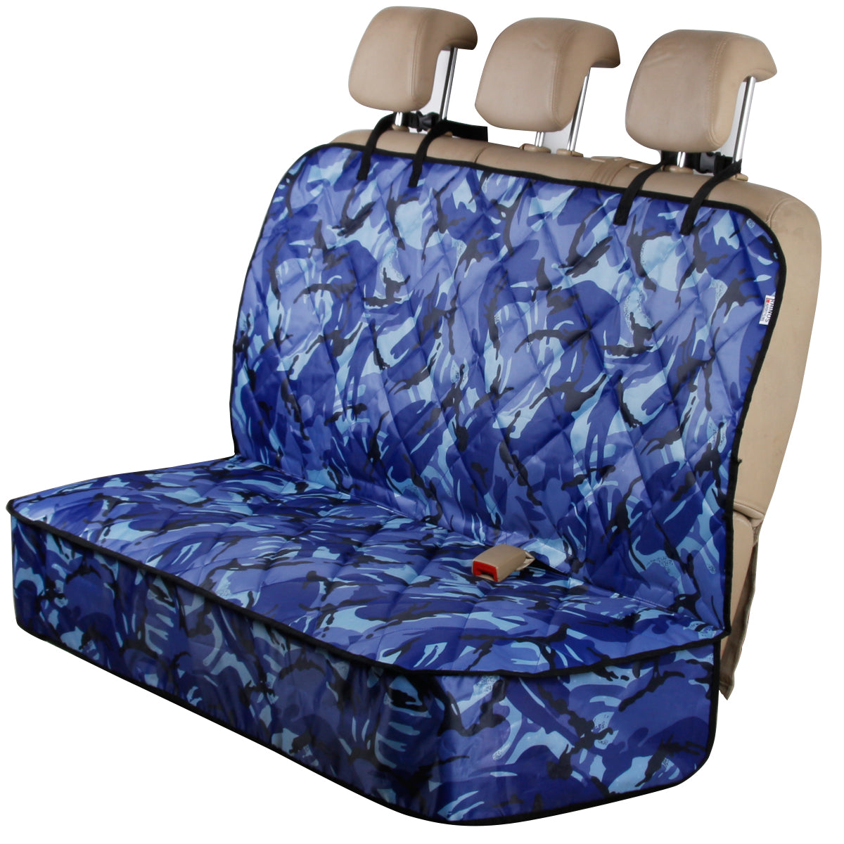 Heavy Duty Camo Blue Premium Quilted Dog Cat Pet Hammock Rear Seat Cover