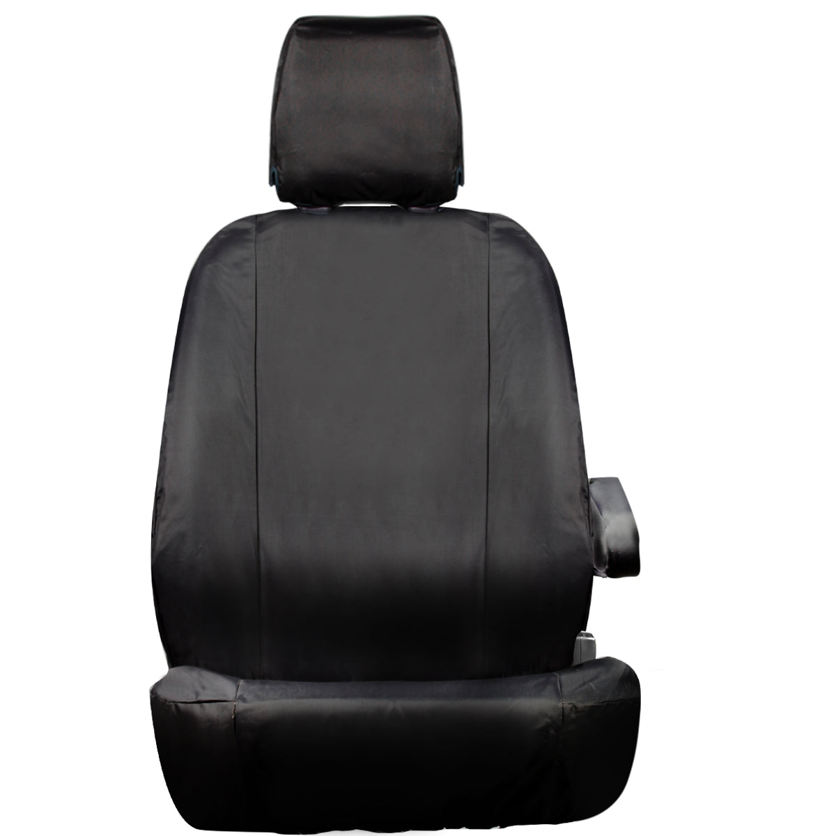 SINGLE FORD TRANSIT CUSTOM 2013 - 2022 FULLY TAILORED VAN DRIVER SEAT COVERS BLACK